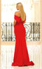 Jessica Angel JA525 Off-Shoulder Mermaid Train Prom Formal Jersey Dress