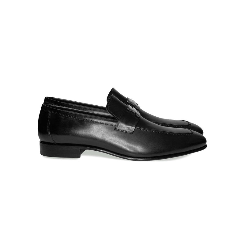 Corrente 5760 H Buckle Loafer Shoes - Black - Image 4