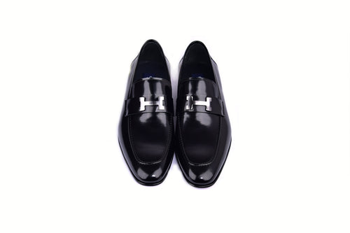 C02006-5760 H buckle Lux Calf High Gloss Black