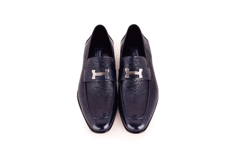 C02001-5760V H buckle Vita Calf Skin- Navy