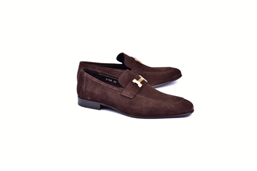 C02010-5760S H buckle Brown Suede