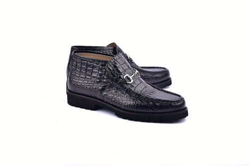 C03023-5786C Horn Back Print Leather- Black