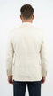 Men’s Ivory Linen Double Breasted Blazer, Lightweight Wedding Dinner Sport Coat Jacket Cream Off White