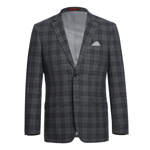 294-15 Men's Slim Fit Checked Suits