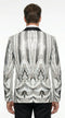 Men’s White and Black Patterned Tuxedo Blazer – Luxury Designer Dinner Jacket for Wedding, Prom and Formal Events New Year Christmas Holiday