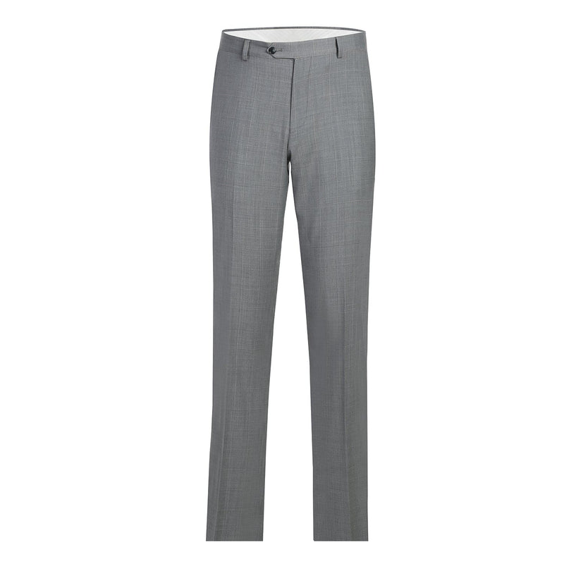 564-1 Men's Classic Fit Wool Blend Stretch Checked Suit