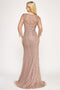 Lenovia 8383 Beaded Illusion Long Sleeve Mesh Mother of Groom Dress