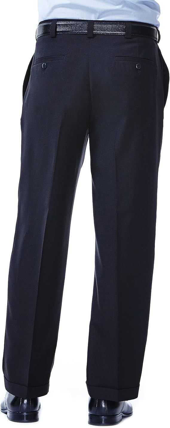 Mens E-Clo Repreve Classic Fit Pleat Front Dress Pant with Hidden Expandable Waistband