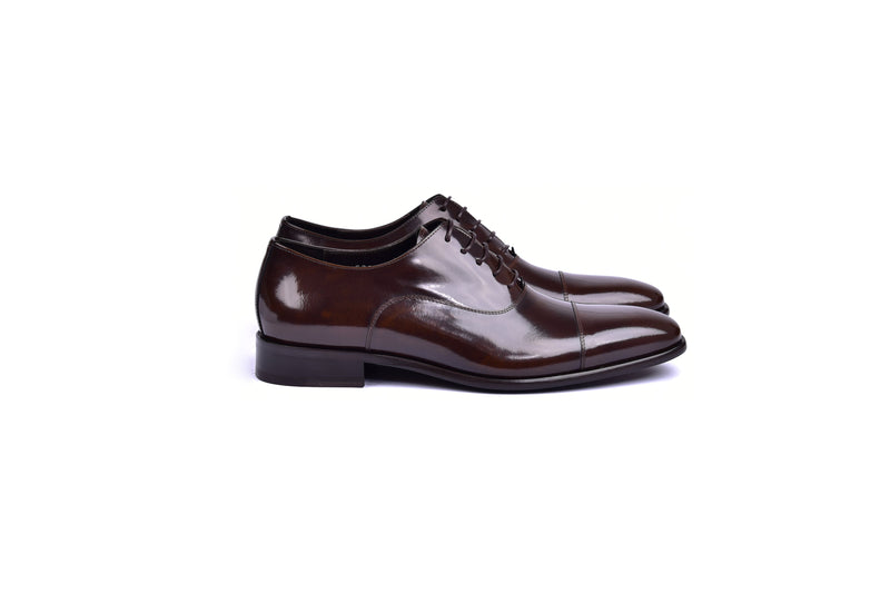 C0095-6265 Cap toe Lace up-Shinny Calf Brown
