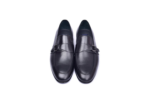 C00102- 6628 Side Buckle Loafer -Black
