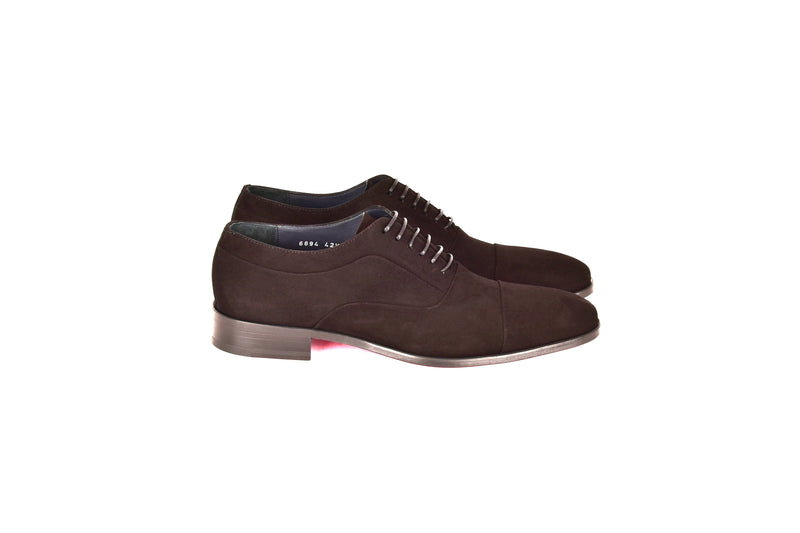C0001108-6694S Cap toe lace up-Black Suede