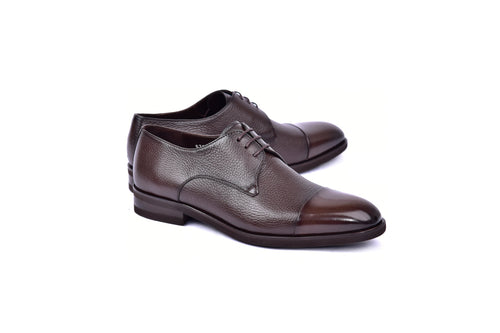C001106-6793 Cap Toe Deer Skin- Brown
