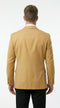 Menâs Camel Blazer, Classic Two Button Business Casual Wedding Summer Sport Coat Jacket in Khaki Bronze Color Modern Fit
