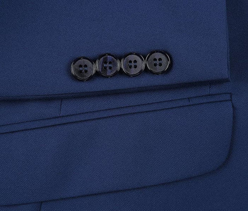 Vanderbilt Collection - Classic 2 Piece Suit 2 Buttons Regular Fit In Blue