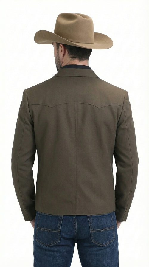 Mens Brown Western Blazer – Cowboy Style Casual Jacket Vintage Western Sport Coat Country Fashion Jacket