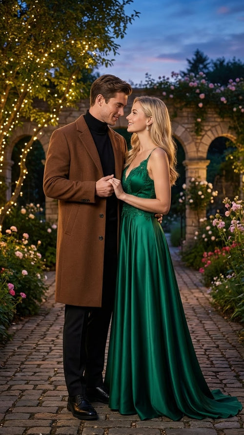 Alberto Nardoni men's brown wool overcoat. Long, straight silhouette with a collar and long sleeves. Single-breasted, below-knee length, no visible fastenings. Medium brown, solid finish.