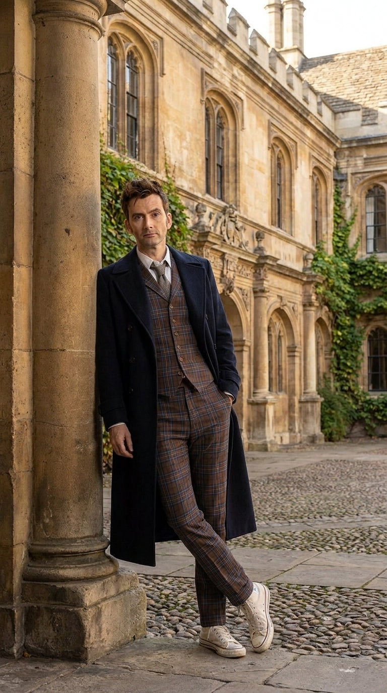 Menās Black Long Overcoat ā Doctor Who Fourteenth Doctor David Tennant Inspired Costume Coat