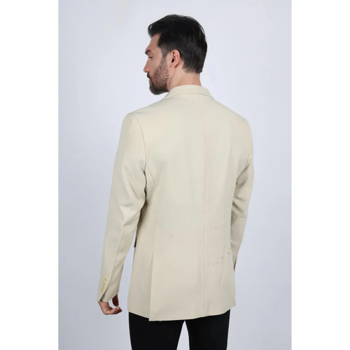 Mens Modern Fit Stretch Date Night Blazer - Beige