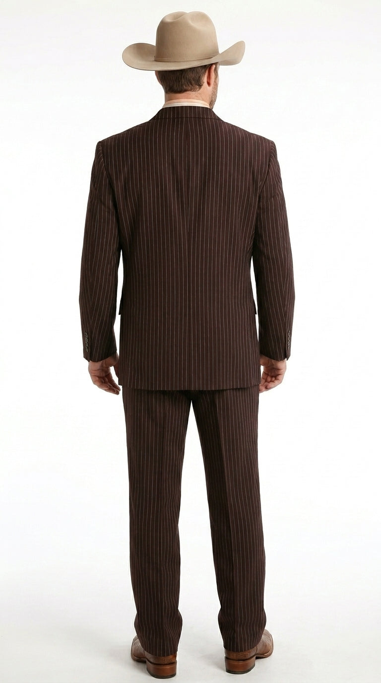 Men’s Pinstripe Western Suit – Classic Formal Blazer and Pant Set for Wedding, Traje Para Hombre Cowboy Style
