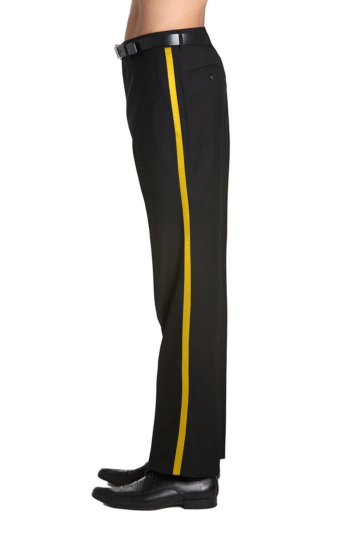 Mens Dress Tuxedos Pants in Color Flat Front No Pleat