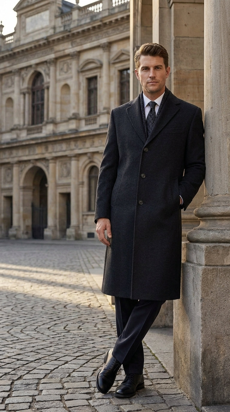 Men’s Black Long Overcoat – Daredevil Born Again Wilson Fisk Inspired Classic Kingpin Coat
