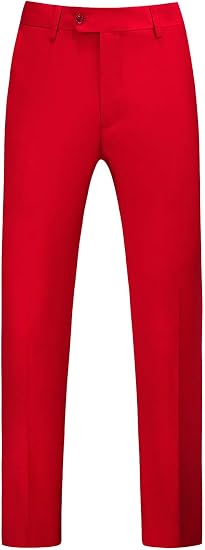 Mens Dress Pants Front Flat Fit Casual Pants