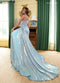 Sequin One Shoulder Slit Gown by Rachel Allan 70930