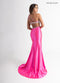 Beaded One Shoulder Slit Gown by Rachel Allan 70943