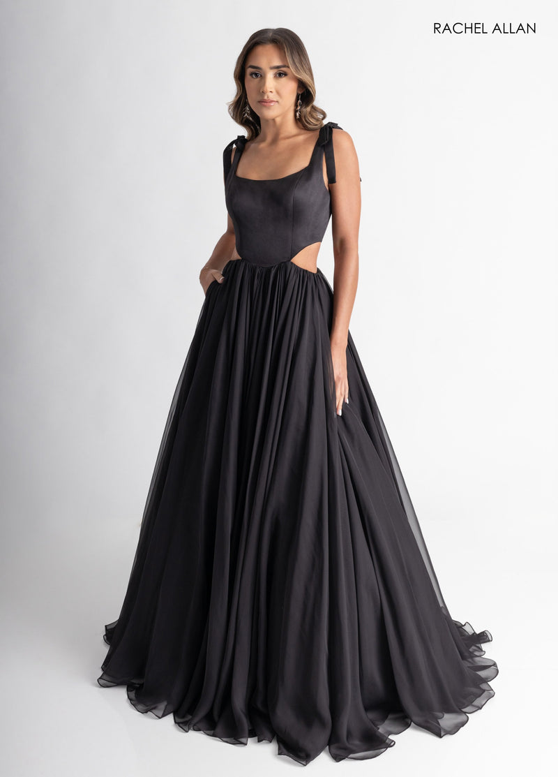 Sleeveless A-line Slit Gown by Rachel Allan 70980