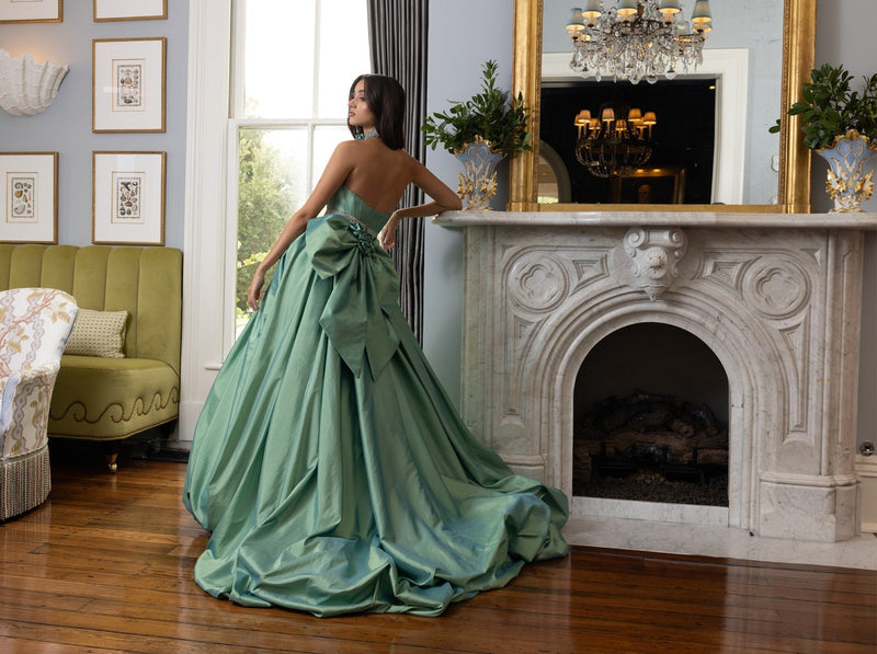 Taffeta Strapless A-line Gown by Rachel Allan 71024