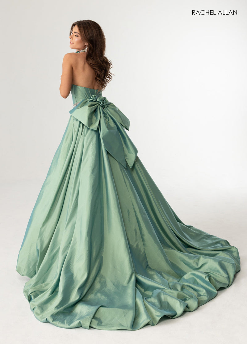 Taffeta Strapless A-line Gown by Rachel Allan 71024