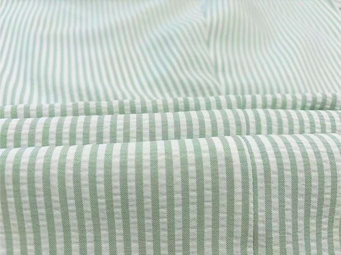 Mens Seersucker Pants - Summer Casual Pinstripe Modern Fit in Color Green