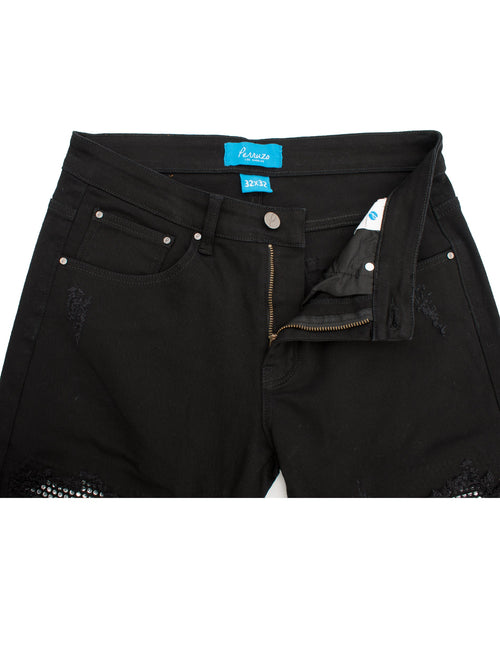 PX Denim Jean with Crystal Patchs