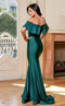 Jessica Angel JA768 Off-Shoulder Fitted Train Evening Formal Jersey Dress