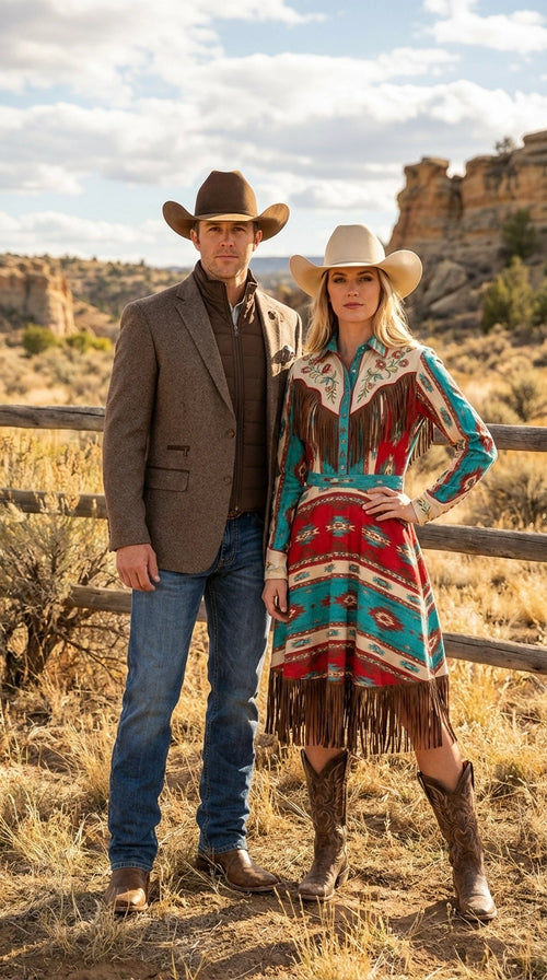 Men’s Brown Herringbone Tweed Cowboy Western Blazer – Classic Country Sport Coat Jacket for Ranch Wear, Cowboy Jacket