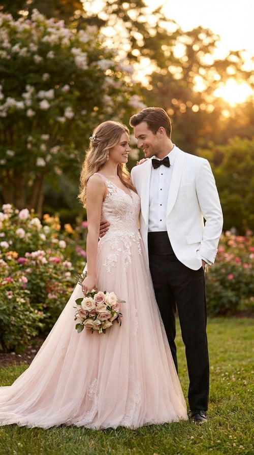 Men's White Dinner Jacket Tuxedo Blazer with Black Satin Shawl Lapel With Black Tuxedo Pants