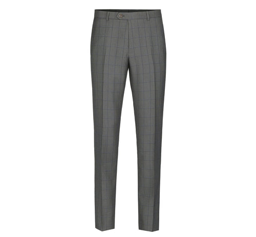 292-2 Men's Two Piece Classic Fit Windowpane Check Dress Suit