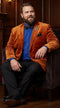 Menâs Burnt Orange Velvet Blazer â Kingsman Golden Bee Inspired Luxury Dinner Jacket