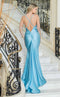 Jessica Angel JA805 Off-Shoulder V-Neck Fitted High Slit Open Back Jersey Dress
