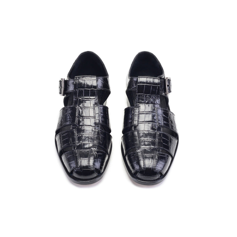 P00030- 8092 Close toe sandal- Black