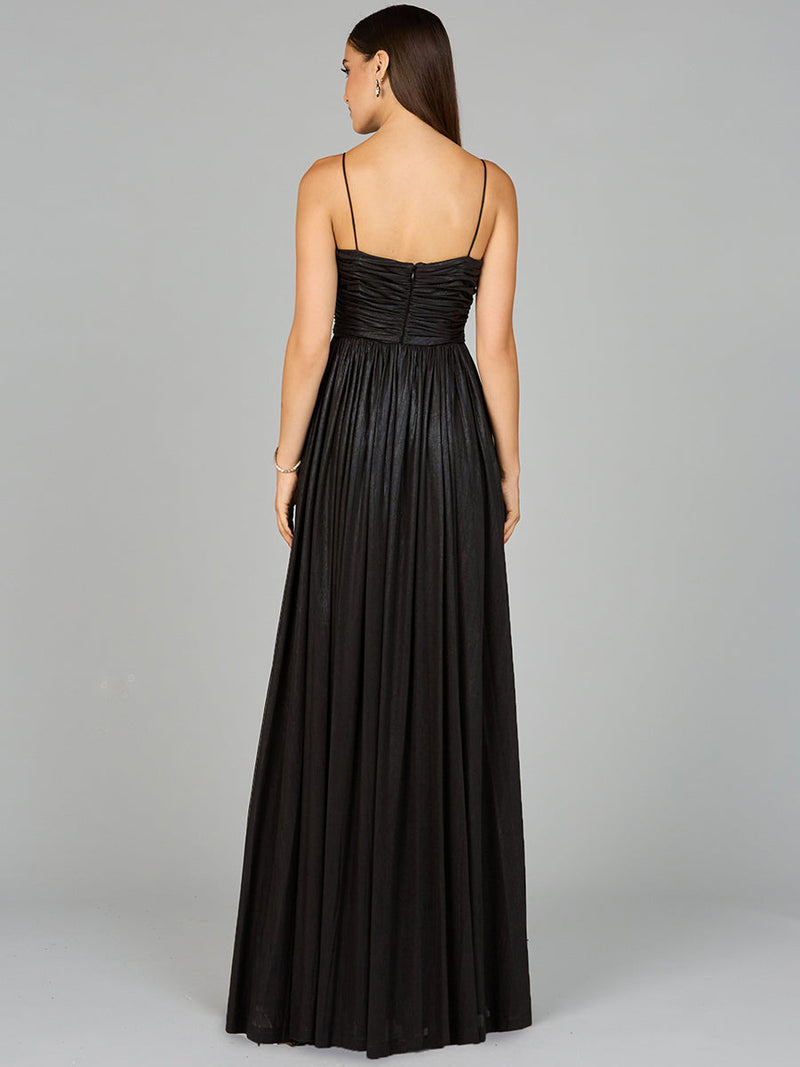 Lara 8120 High Slit Metallic Jersey Wedding guest Dress
