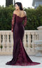 Jessica Angel JA830 Off-Shoulder Illusion Mermaid Godet Train Jersey Dress