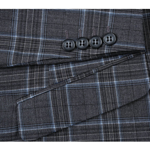 293-28 Men's Slim Fit Checked Suits