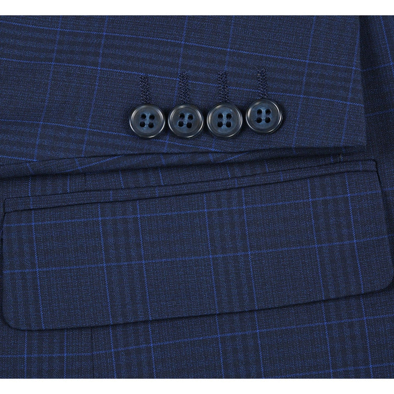 293-26 Men's Classic Fit Checked Suits
