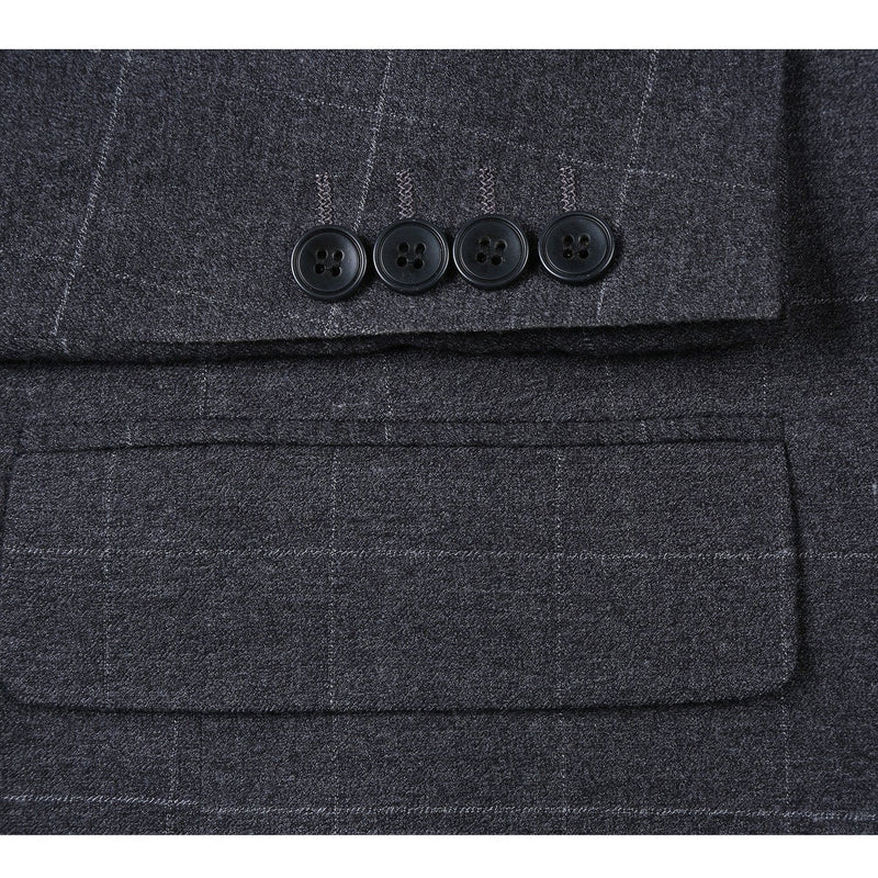 293-31 Men's Slim Fit Checked Suits