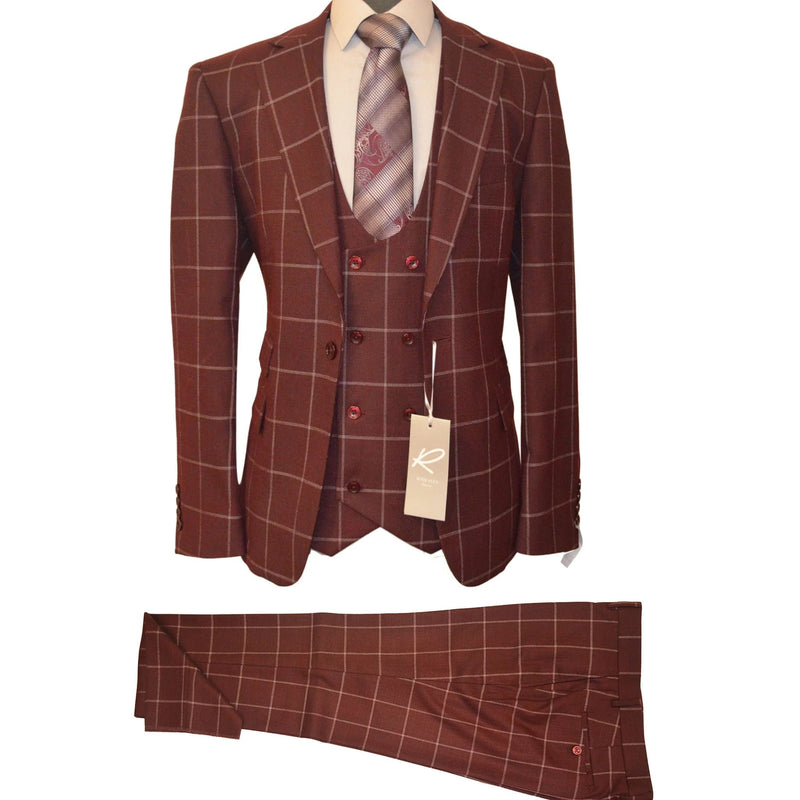 Rossiman Suits For Sale - Mens Designer Suit - Fashion Suits - Fancy Burgundy Suits