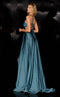 Jessica Angel JA936 V-Neck Spaghetti Strap Ruched Train Prom Jersey Dress
