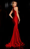 Jessica Angel JA957 Halter Fitted Cutout Court Train Prom Formal Jersey Dress