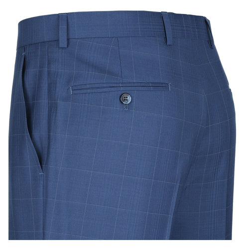 291-20 Men's Slim Fit 2-Piece Single Breasted Check Dress Suit