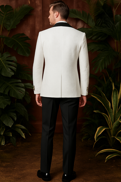 Mens Green and White Suits Tuxedos